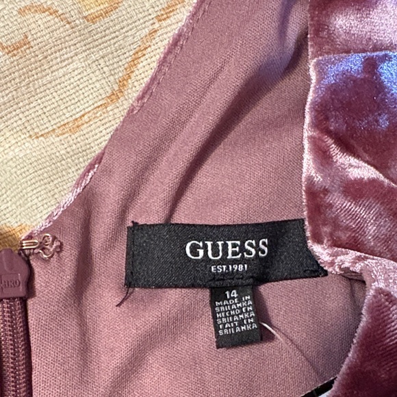 Guess mauve Velvet Ruched Dress - Picture 7 of 11